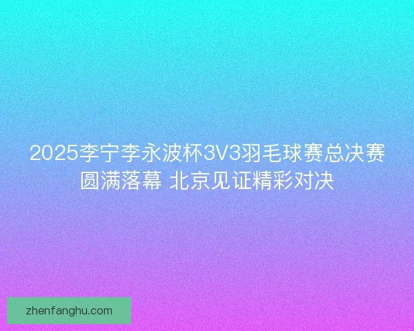 2025李宁李永波杯3V3羽毛球赛总决赛圆满落幕 北京见证精彩对决